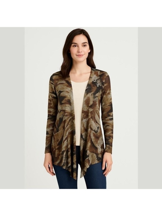 George Simonton Sweaters - Simonton Says long sleeve open front cardigan, multicolored, size XXS